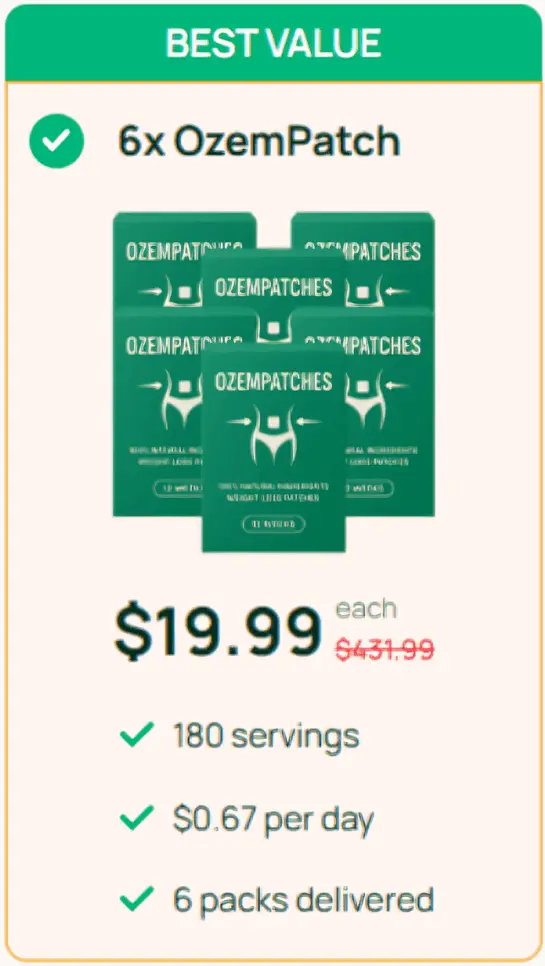 RejuvaCare OzemPatch offer price